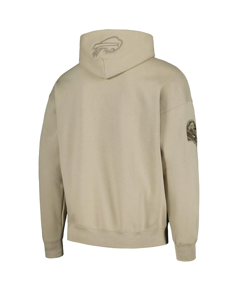 Men's Pro Standard Josh Allen Tan Buffalo Bills Player Name and Number Pullover Hoodie