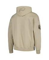Men's Pro Standard Josh Allen Tan Buffalo Bills Player Name and Number Pullover Hoodie