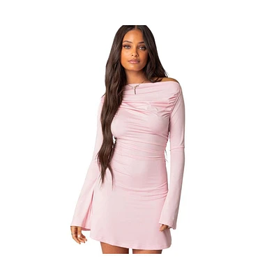 Edikted Women's Leena gathered mini dress