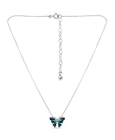 Macy's Abalone Inlay Butterfly Necklace