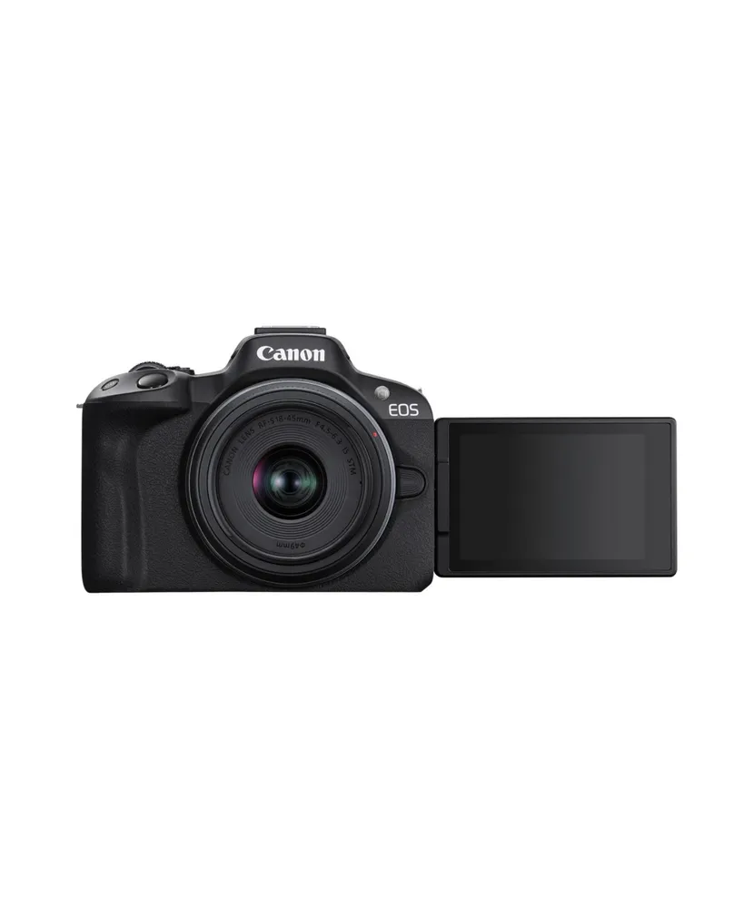 Canon Eos R50 Mirrorless Camera with Rf-s 18-45mm f/4.5-6.3 Is Stm Lens, Black
