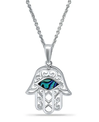 Macy's Abalone Inlay Hamsa Necklace