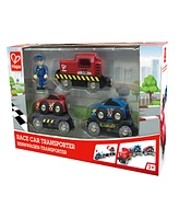 Hape Race Car Transporter Towing Playset