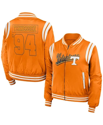 Women's Wear by Erin Andrews Tennessee Orange Tennessee Volunteers Football Bomber Full-Zip Jacket
