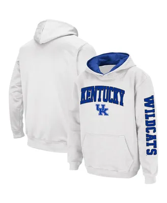 Big Boys Colosseum White Kentucky Wildcats 2-Hit Pullover Hoodie