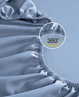 Deep Pocket Full Fitted Sheet Only - Soft 100% Cotton Sateen, Fully Elasticized with Pockets by California Design Den Eggshell Ivory
