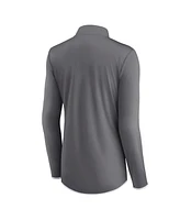 Women's Fanatics Gray Dallas Cowboys Corner Long Sleeve 1/4 Zip Top