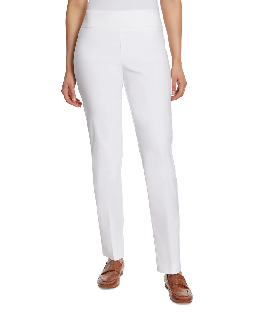 Gloria Vanderbilt Women's Tummy-Control Pull-On Slim Trousers, Regular, Short & Long