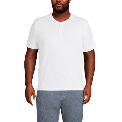 Lands' End Big & Tall Short Sleeve Super-t Henley T-Shirt