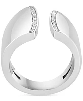 Effy Diamond Wide Cuff Ring (1/10 ct. t.w.) in Sterling Silver