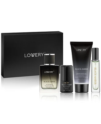 Lovery Men's 4-Pc. Black Amber Eau de Parfum Gift Set