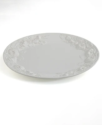 Euro Ceramica Pumpkin Leaf Oval Platter, 20"