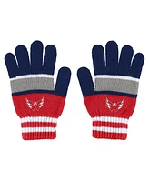 Women's Wear by Erin Andrews Washington Capitals Stripe Glove and Scarf Set