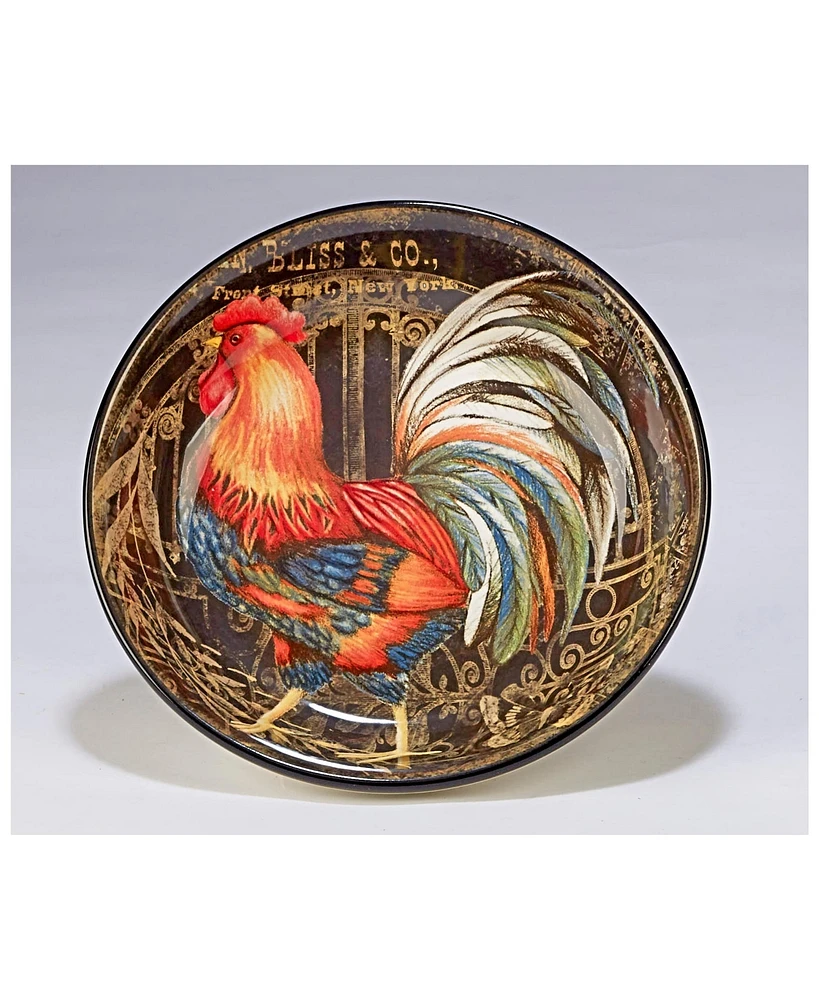 Certified International Gilded Rooster 4-Pc. Soup/Pasta Bowl