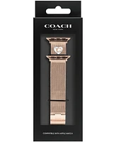 Coach Rose Gold-Tone Stainless Steel Mesh Bracelet for 38, 40, 41mm Apple Watch