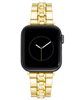 Nine West Women's Gold-Tone Alloy Metal Chain Center Link Bracelet designed for Apple Watch 42mm (Series 10) & 38/40/41mm