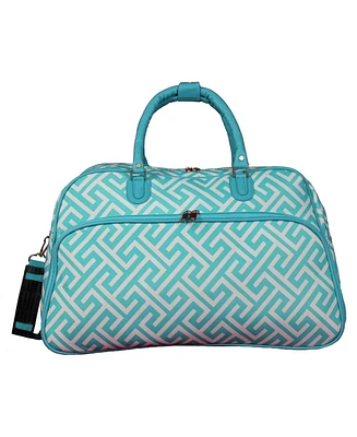 World Traveler Geometric 21-inch Carry-On Shoulder Duffel Bag