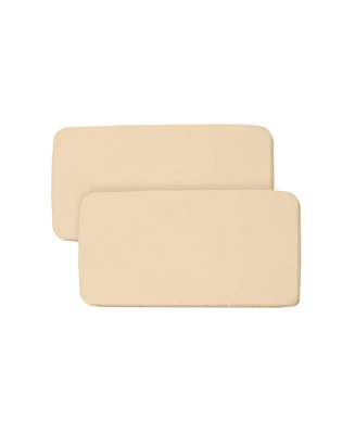 Breathable Baby All-in-One Fitted Sheet & Waterproof Cover for 33" x 15" Bassinet Mattress (2-Pack)