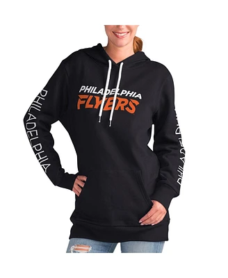 Women's G-iii 4Her by Carl Banks Black Philadelphia Flyers Overtime Pullover Hoodie