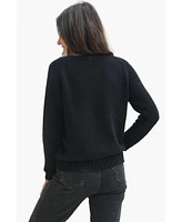 Paneros Clothing Women's Cotton Sloane Crewneck Pullover Sweater