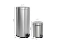 Oscar Step-Open Trash Can with Mini Trash Can