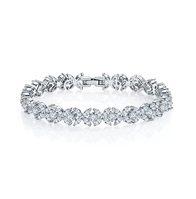 Marquise Cut Cubic Zirconia Tennis Bracelet with Cubic Zirconia