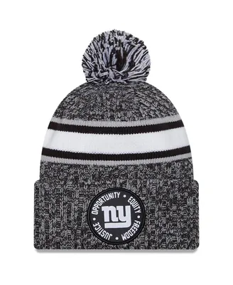 Men's New Era Heather Black New York Giants 2023 Inspire Change Cuffed Knit Hat with Pom