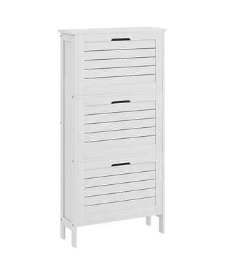 Homcom Modern Shoe Cabinet with 3 Flip Drawers for 6 Pairs,
