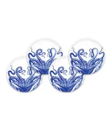 Caskata Lucy Octopus Canape Plate, Set of 4