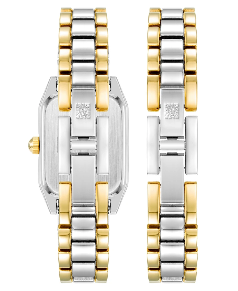 Anne Klein Women's Quartz Two-Tone Alloy Watch Set, 20.5mm