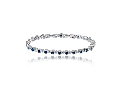 Hollywood Sensation Cubic Zirconia Tennis Bracelet with Round Cut Cubic Zirconia