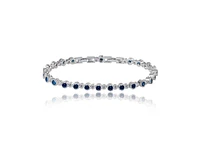 Hollywood Sensation Cubic Zirconia Tennis Bracelet with Round Cut Cubic Zirconia