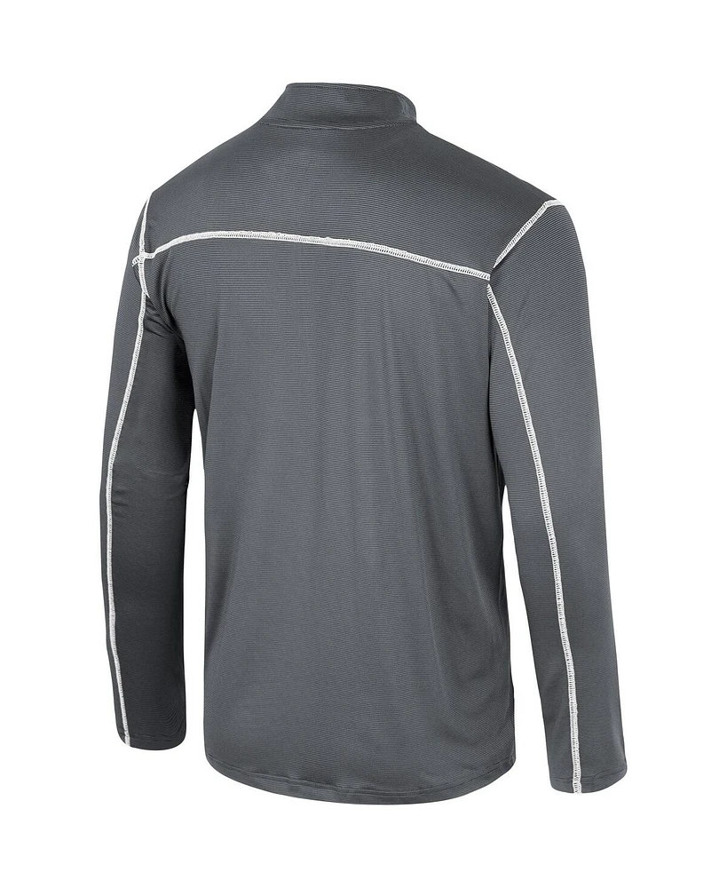 Men's Colosseum Black Arkansas Razorbacks Cameron Quarter-Zip Windshirt
