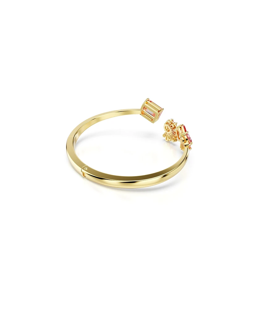Swarovski Mixed Cuts, Pink, Gold-Tone Gema Bangle Bracelet