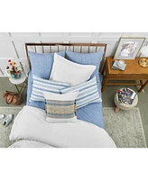 22" x 22" Ashley Woven Stripe Decorative Throw Pillow