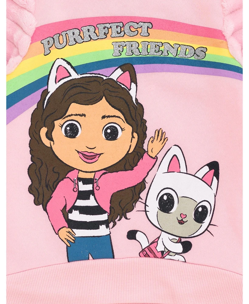 Gabby's Dollhouse Toddler Girls Dreamworks Gabbys Pandy Paws Fleece Fur Sweatshirt