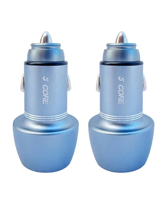 5 Core Usb Car Charger Cigarette Lighter Adapter 1 Usb 1 Type C Port Qc 3.0 36W Fast Charging
