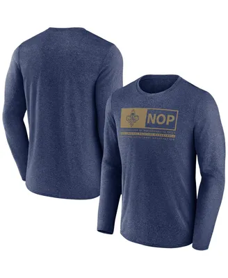 Men's Fanatics Heather Navy New Orleans Pelicans Three-Point Play T-shirt