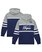 Men's Mitchell & Ness Navy Georgetown Hoyas Head Coach Pullover Hoodie