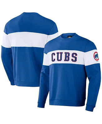 Men's Darius Rucker Collection by Fanatics Royal Chicago Cubs Stripe Pullover Sweatshirt