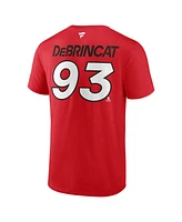 Men's Fanatics Alex DeBrincat Red Detroit Wings Authentic Pro Prime Name and Number T-shirt