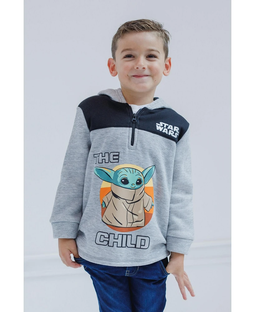 Starwars Baby Boys Star Wars The Mandalorian The Fleece Half Zip Hoodie