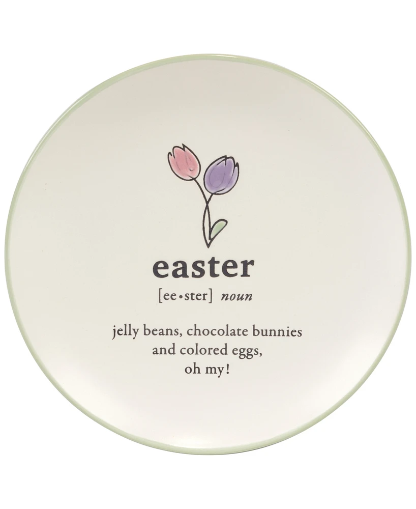Certified International Easter Words Canape Plates, Set of 4