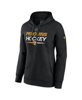 Women's Fanatics Black Pittsburgh Penguins Authentic Pro Pullover Hoodie