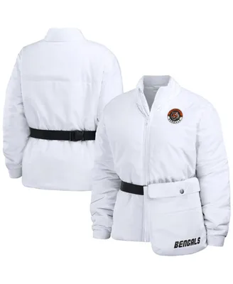 Women's Wear by Erin Andrews White Cincinnati Bengals Packaway Full-Zip Puffer Jacket
