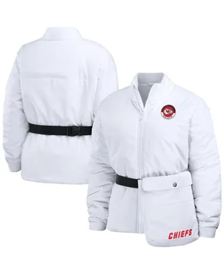 Women's Wear by Erin Andrews White Kansas City Chiefs Packaway Full-Zip Puffer Jacket