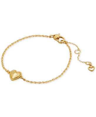 Kate Spade New York Gold-Tone Heart Charm Link Bracelet