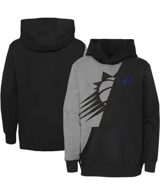 Preschool Boys and Girls Heather Gray, Black Phoenix Suns Unrivaled Split Pullover Hoodie