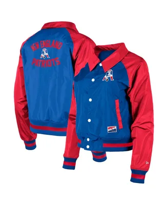 Women's New Era Royal England Patriots Coaches Raglan Full-Snap Jacket