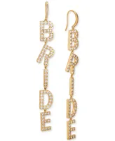 Ajoa by Nadri Pave Cubic Zirconia Bride Linear Drop Earrings